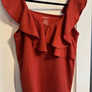 Nine West Scarlet Ruffle Top